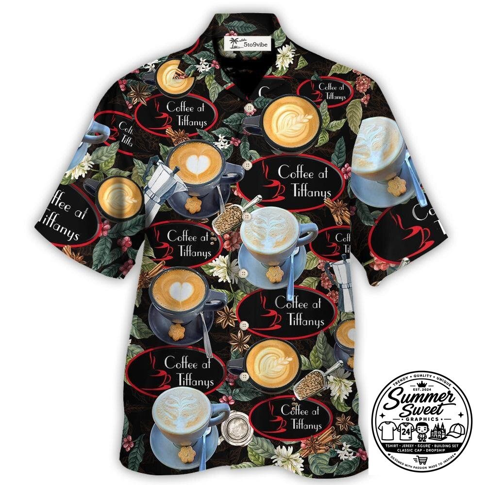 Coffee at Tiffany's Latte Art and Espresso Hawaiian Shirt