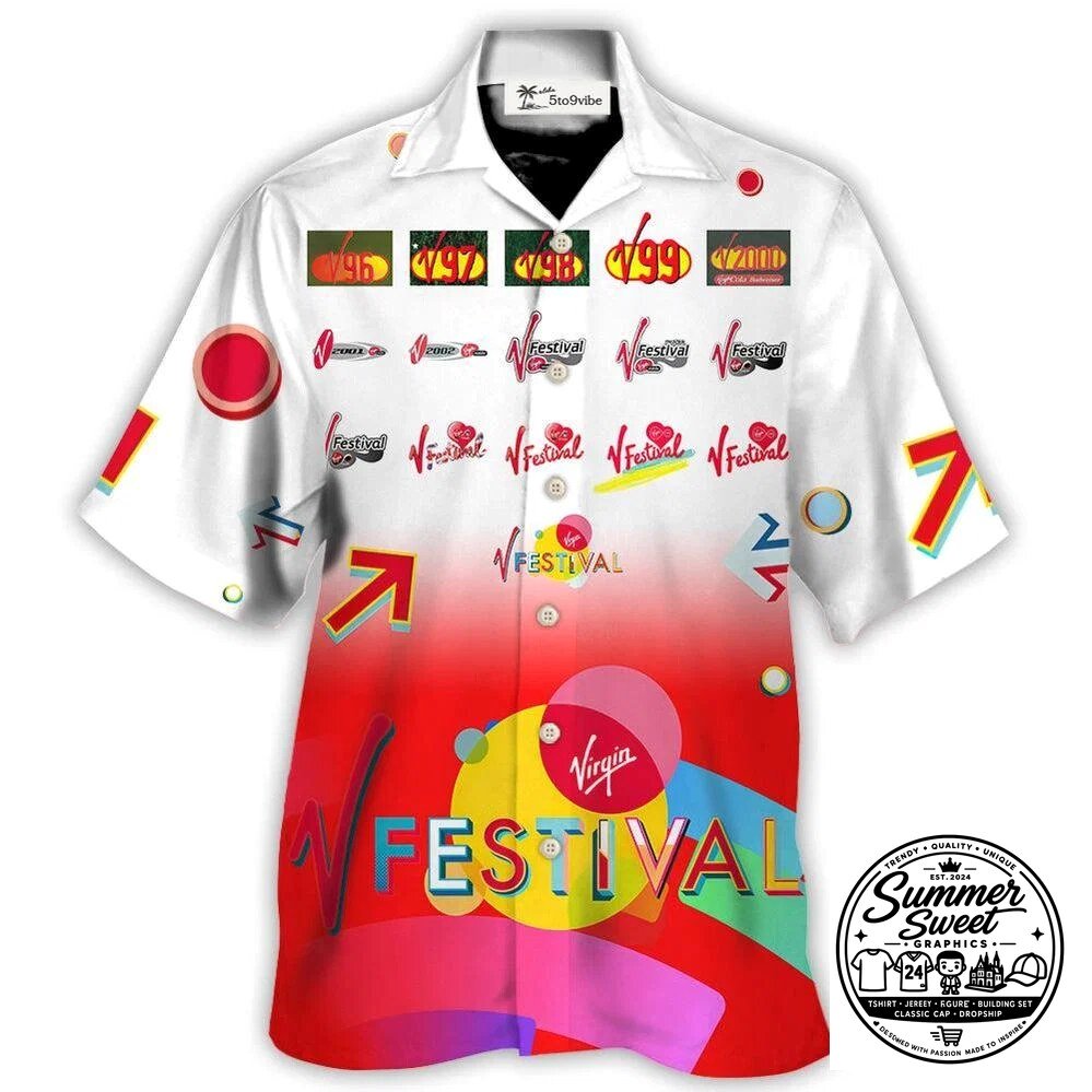 V Festival Music Event Pop And Rock Festivals Unisex Hawaiian Shirt
