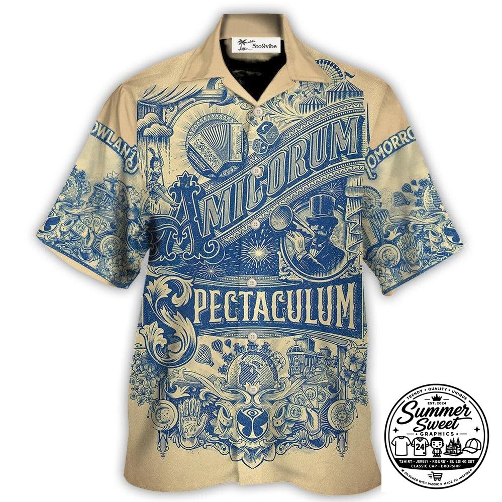 Tomorrowland Festival Amicorum Spectaculum Vintage Hawaiian Shirt 1 Tomorrowland Festival Amicorum Spectaculum Vintage Hawaiian Shirt