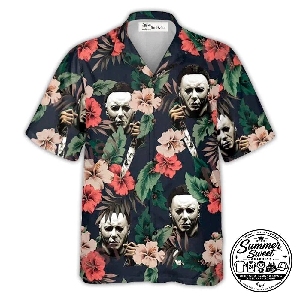 Michael Myers Halloween Horror Movie Tropical Hawaiian Shirt