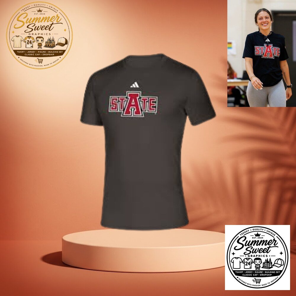 STATE Graphic T-Shirt Black Unisex College Style Tee