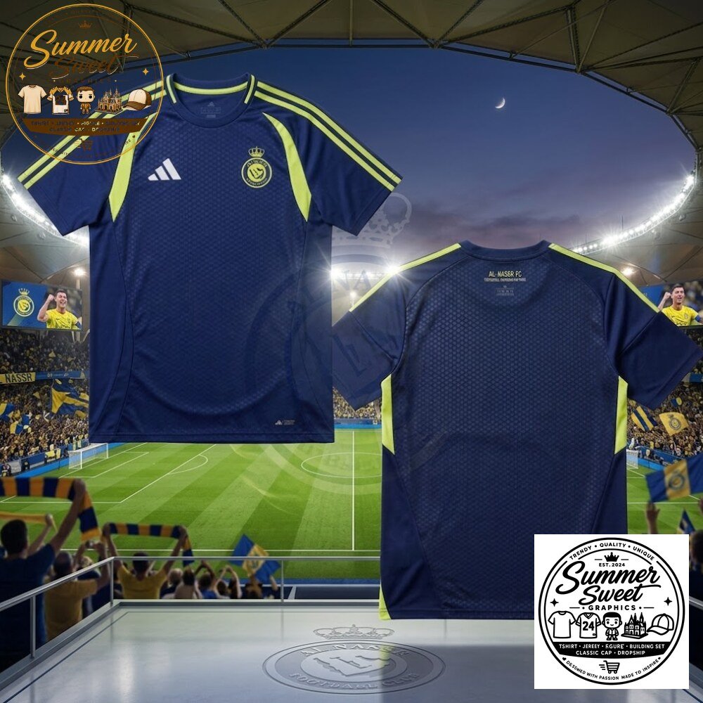 Al Nassr Training Soccer Jersey Blue & Volt Green Performance Shirt 5 Al Nassr Training Soccer Jersey Blue & Volt Green Performance Shirt
