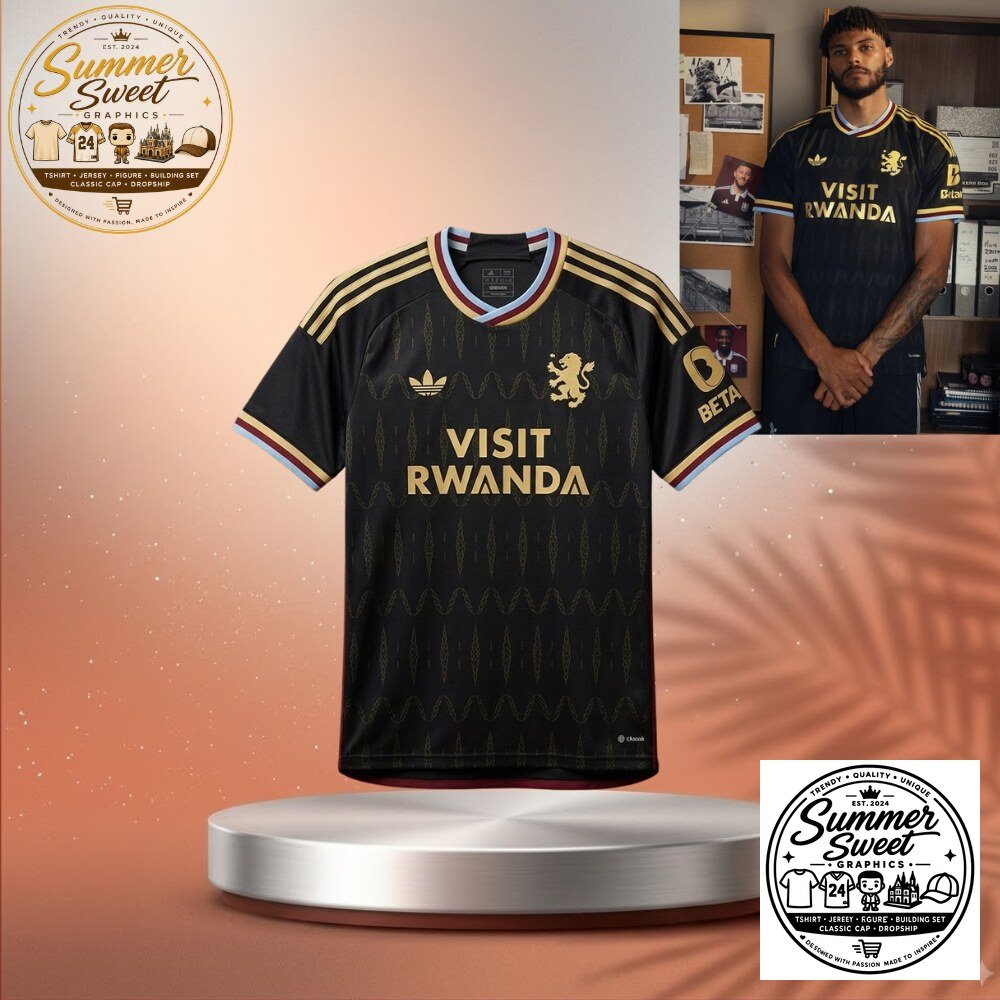 Aston Villa Special Edition Black & Gold Soccer Jersey