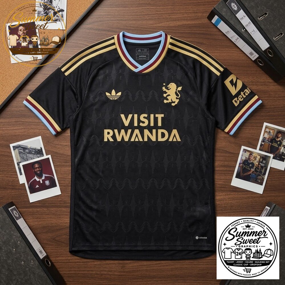 Aston Villa Special Edition Black & Gold Soccer Jersey 5 Aston Villa Special Edition Black & Gold Soccer Jersey