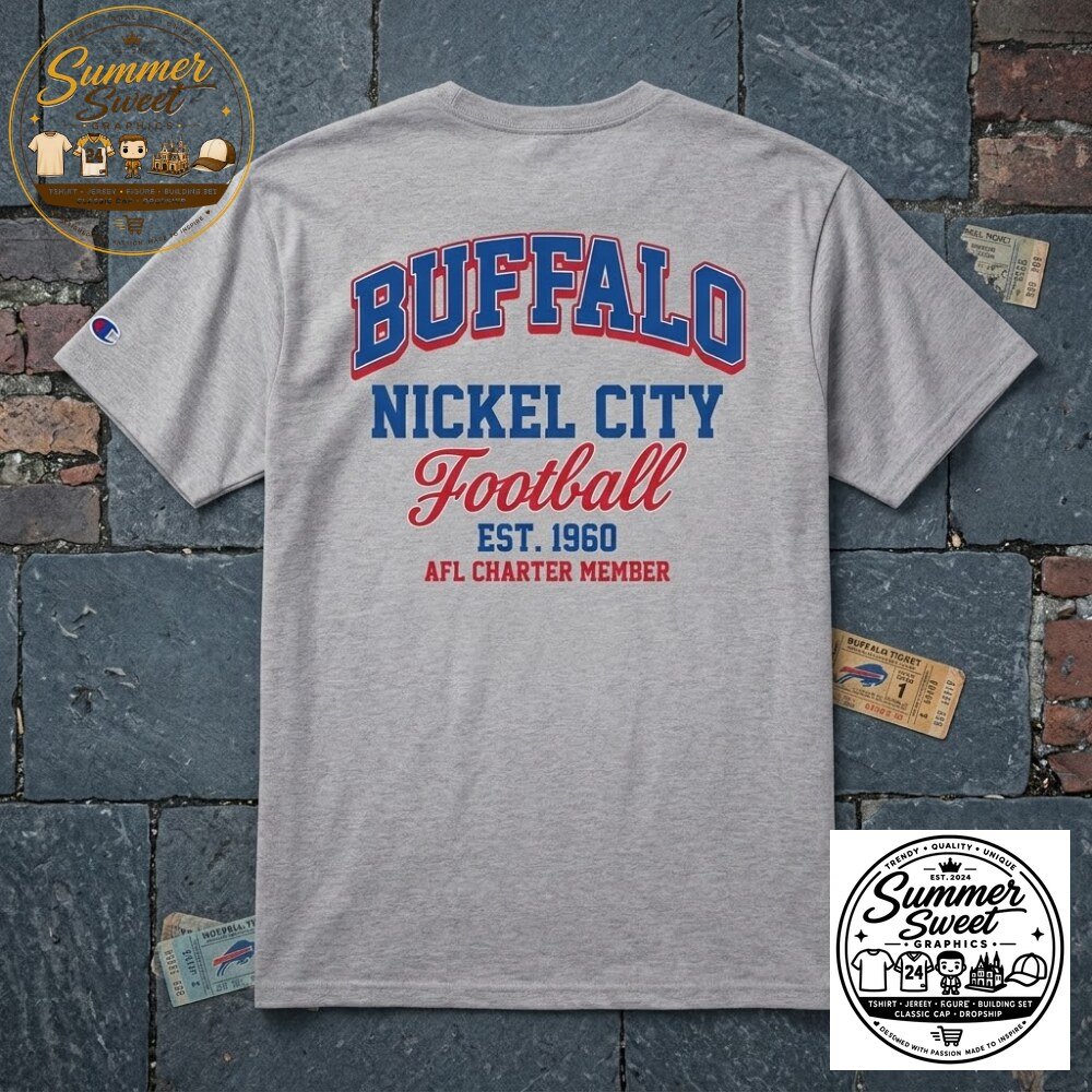 Buffalo Bills Nickel City Football T-Shirt Game Day Fan Apparel 5 Buffalo Bills Nickel City Football T-Shirt Game Day Fan Apparel