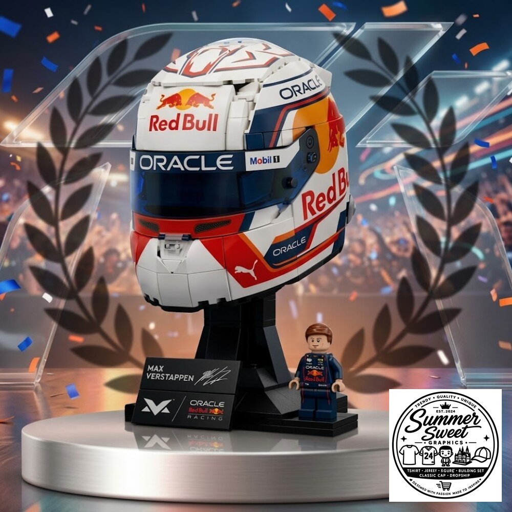 Red Bull Racing Helmet Building Set F1 Max Verstappen Display 5 Red Bull Racing Helmet Building Set F1 Max Verstappen Display