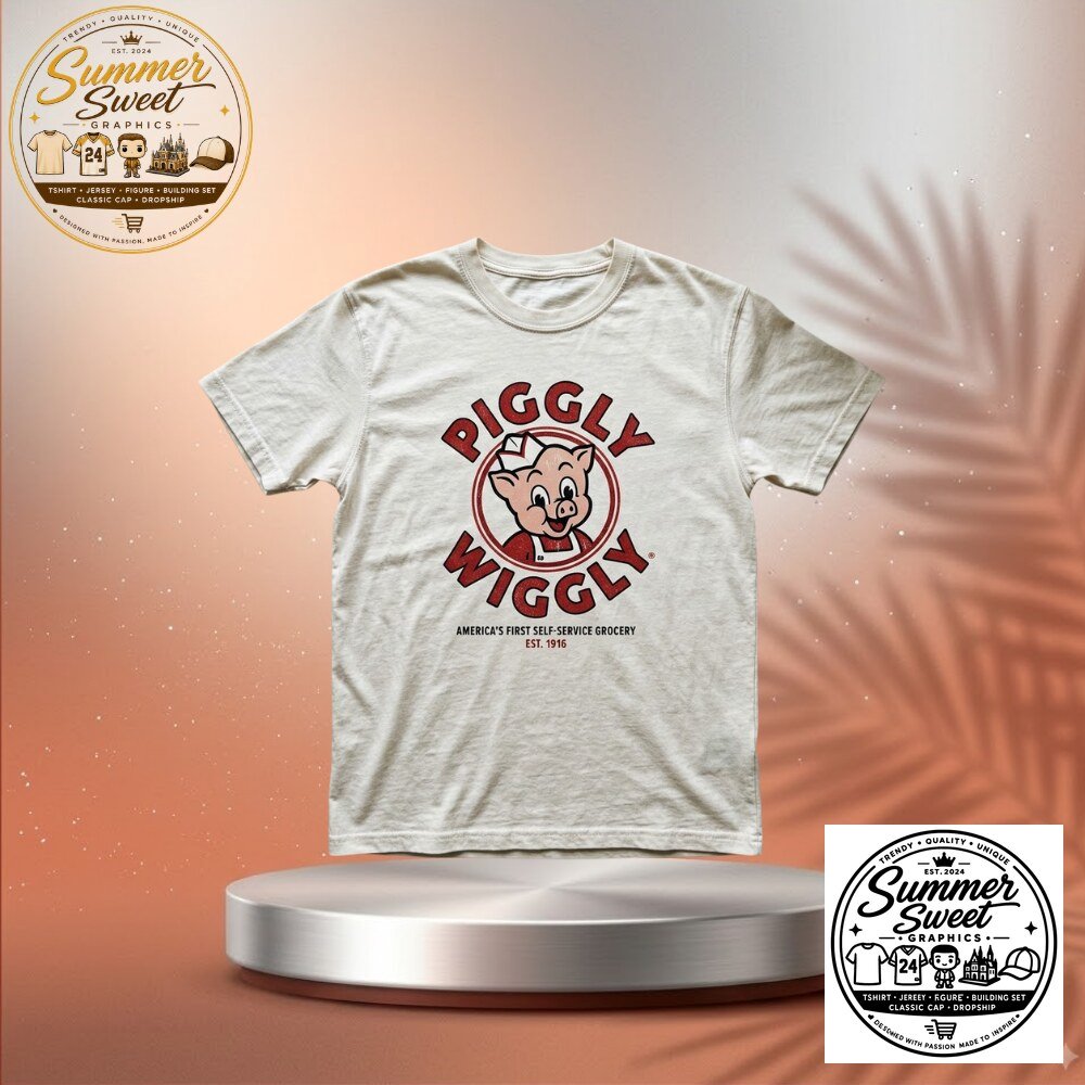 Vintage Piggly Wiggly America’s First Self-Service Grocery Shirt Retro Cream Tee