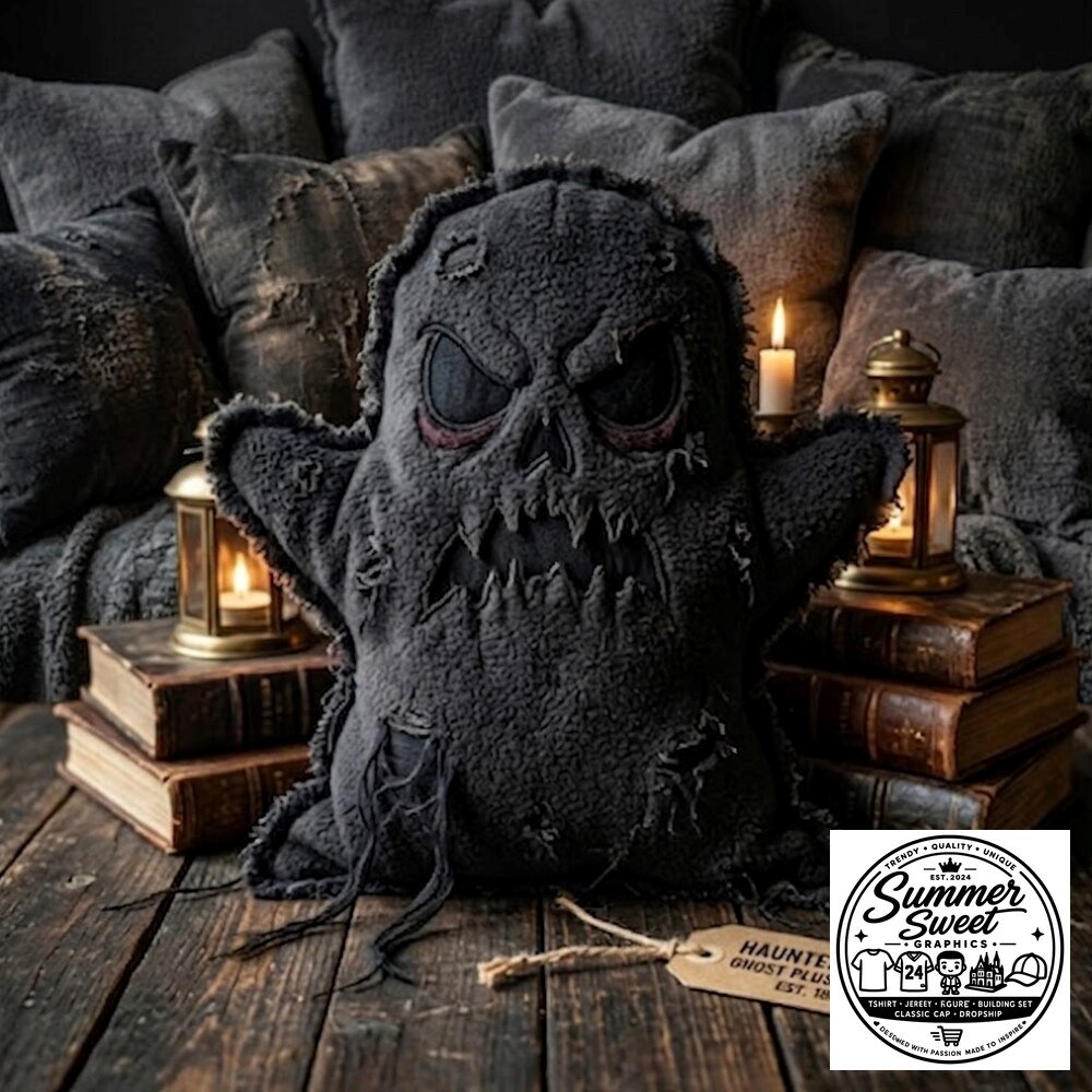 Vintage Dark Academia Ghost Pillow Gothic Haunted Spirit Halloween Decor – image 3 of 3