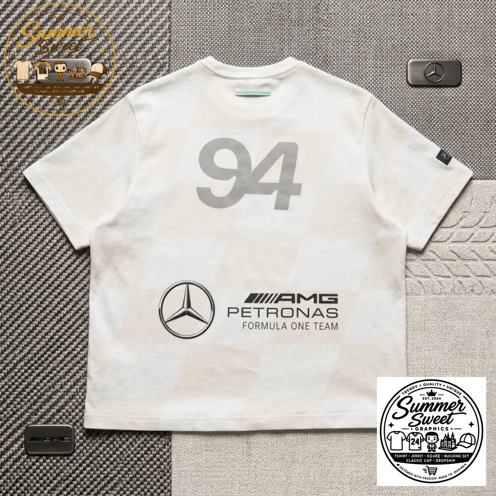Bad Bunny x Mercedes F1 Racing T-Shirt Cream Graphic Tee 5 Bad Bunny x Mercedes F1 Racing T-Shirt Cream Graphic Tee