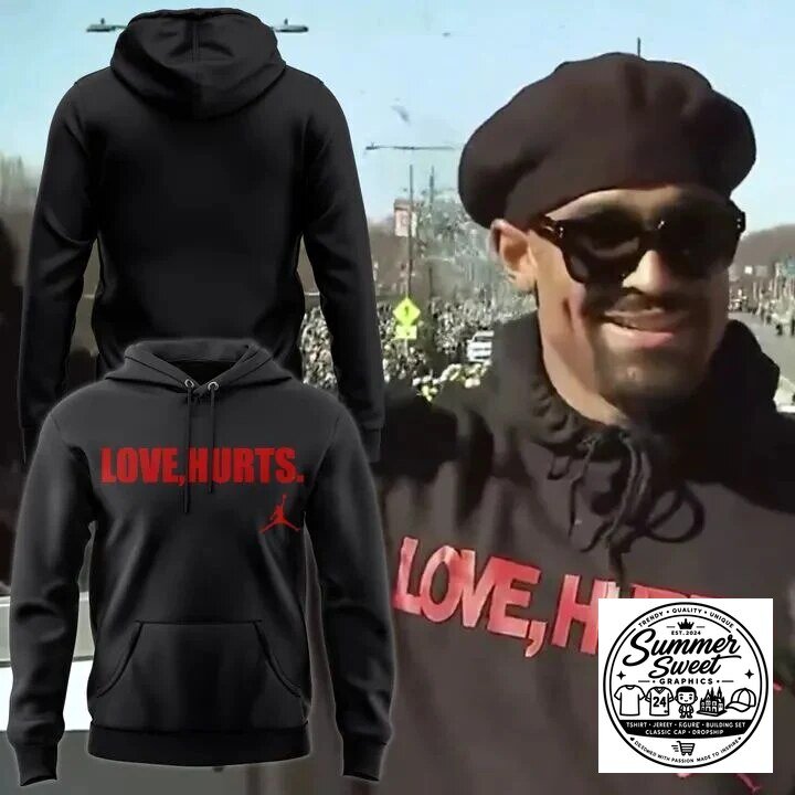 Jalen Hurts Love Hurts Black Pullover Hoodie