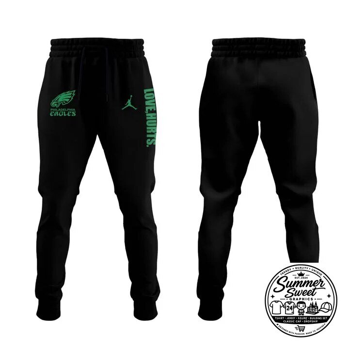 Jalen Hurts Philadelphia Eagles Love Hurts Green Hoodie 9 Jalen Hurts Philadelphia Eagles Love Hurts Green Hoodie