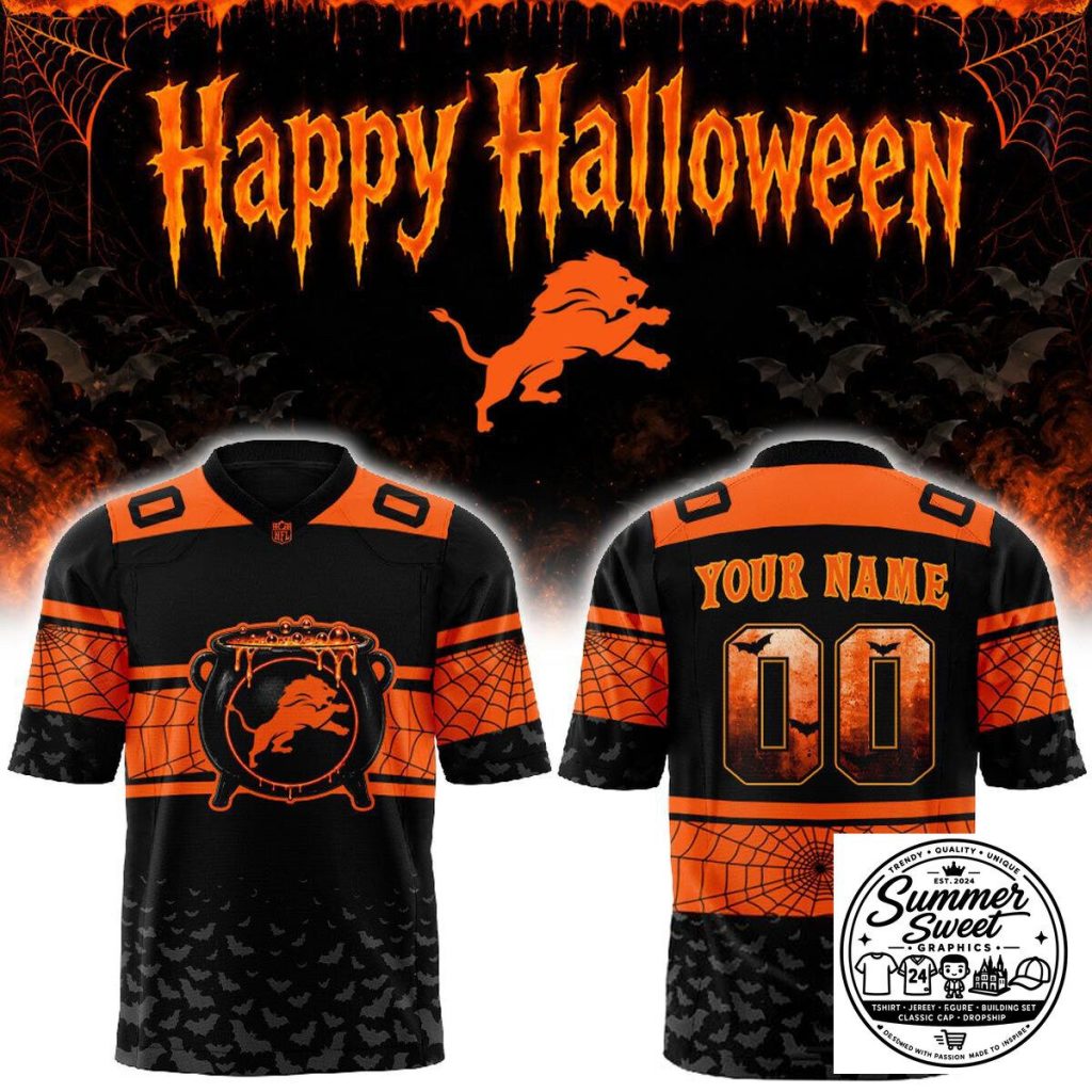 detroit-lions-halloween-football-jersey-custom-name-and-number-featured Detroit Lions Halloween Football Jersey Custom Name and Number