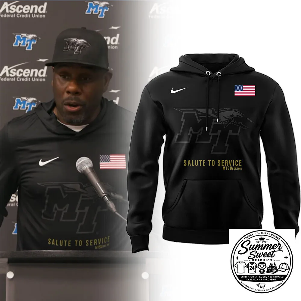 Middle Tennessee State Blue Raiders Salute to Service Black Hoodie