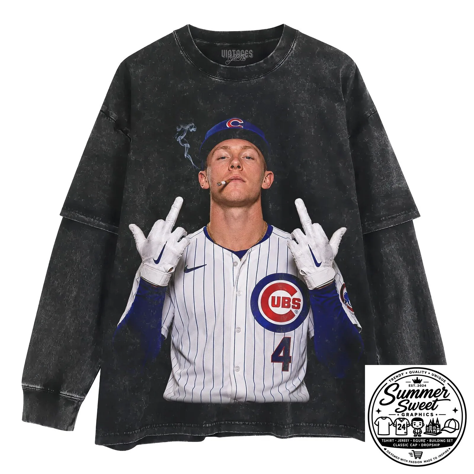 Pete Crow-Armstrong Middle Finger Meme Chicago Cubs Baseball Fan T-Shirt 10 Pete Crow-Armstrong Middle Finger Meme Chicago Cubs Baseball Fan T-Shirt