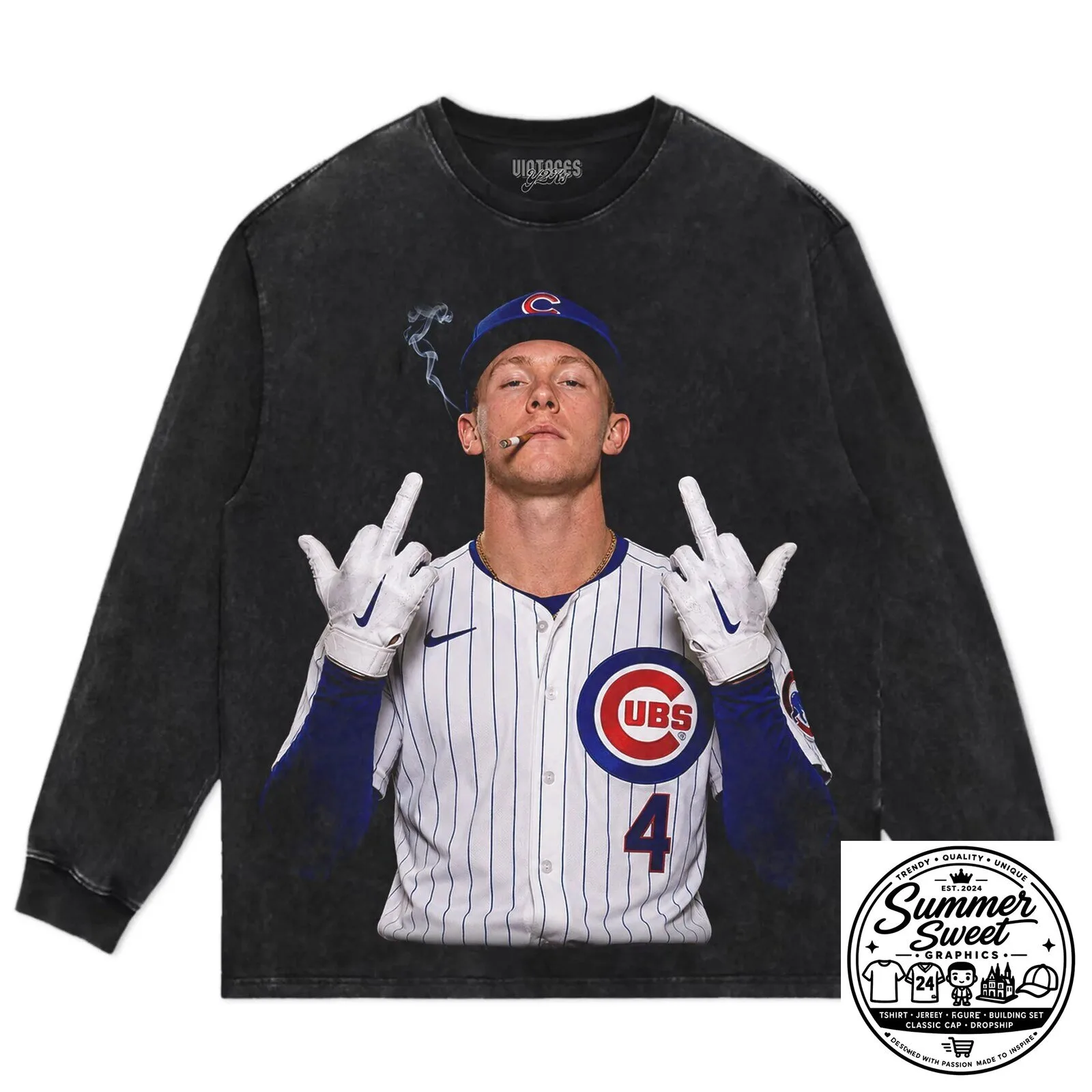Pete Crow-Armstrong Middle Finger Meme Chicago Cubs Baseball Fan T-Shirt 12 Pete Crow-Armstrong Middle Finger Meme Chicago Cubs Baseball Fan T-Shirt