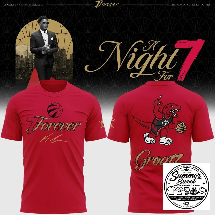 Toronto Raptors Kyle Lowry Forever A Night For 7 Red T-Shirt