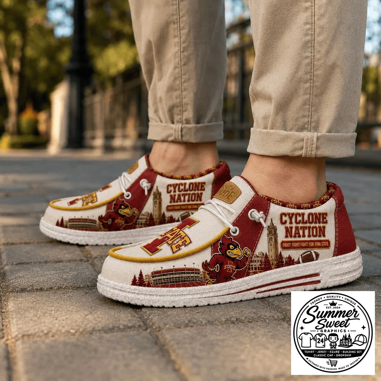Iowa State Cyclones Cyclone Nation Fight Fight Fight Loafer Shoes 5 Iowa State Cyclones Cyclone Nation Fight Fight Fight Loafer Shoes