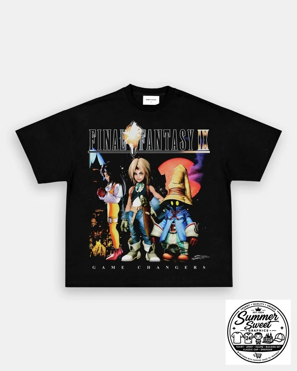 Final Fantasy IX Video Game Characters Black Adult T-Shirt