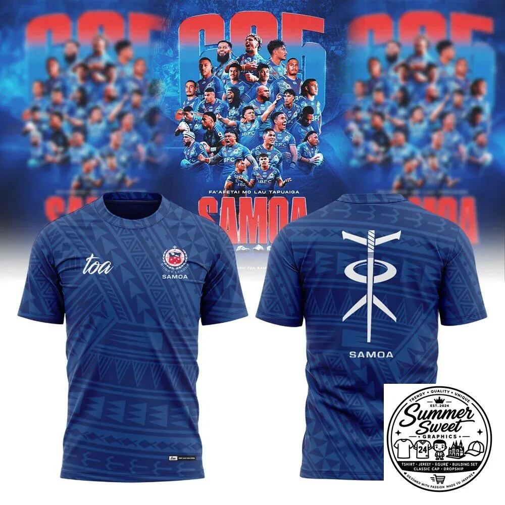 Toa Samoa Rugby League Football Team Fan Supporter Jersey