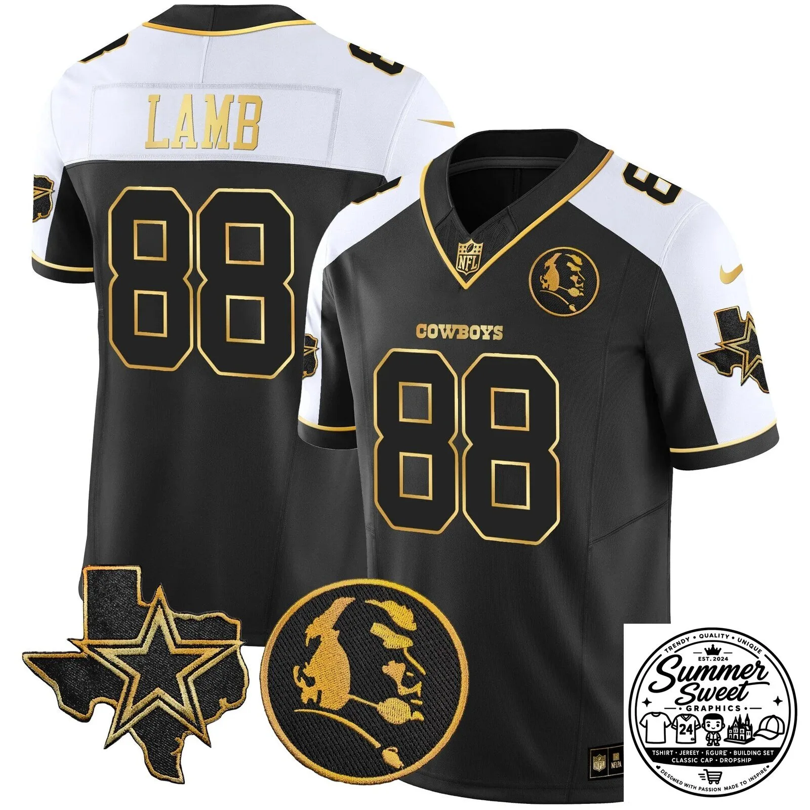 Dak Prescott Black Football Jersey for Dallas Cowboys by John Madden 34 Dak Prescott Black Football Jersey for Dallas Cowboys by John Madden