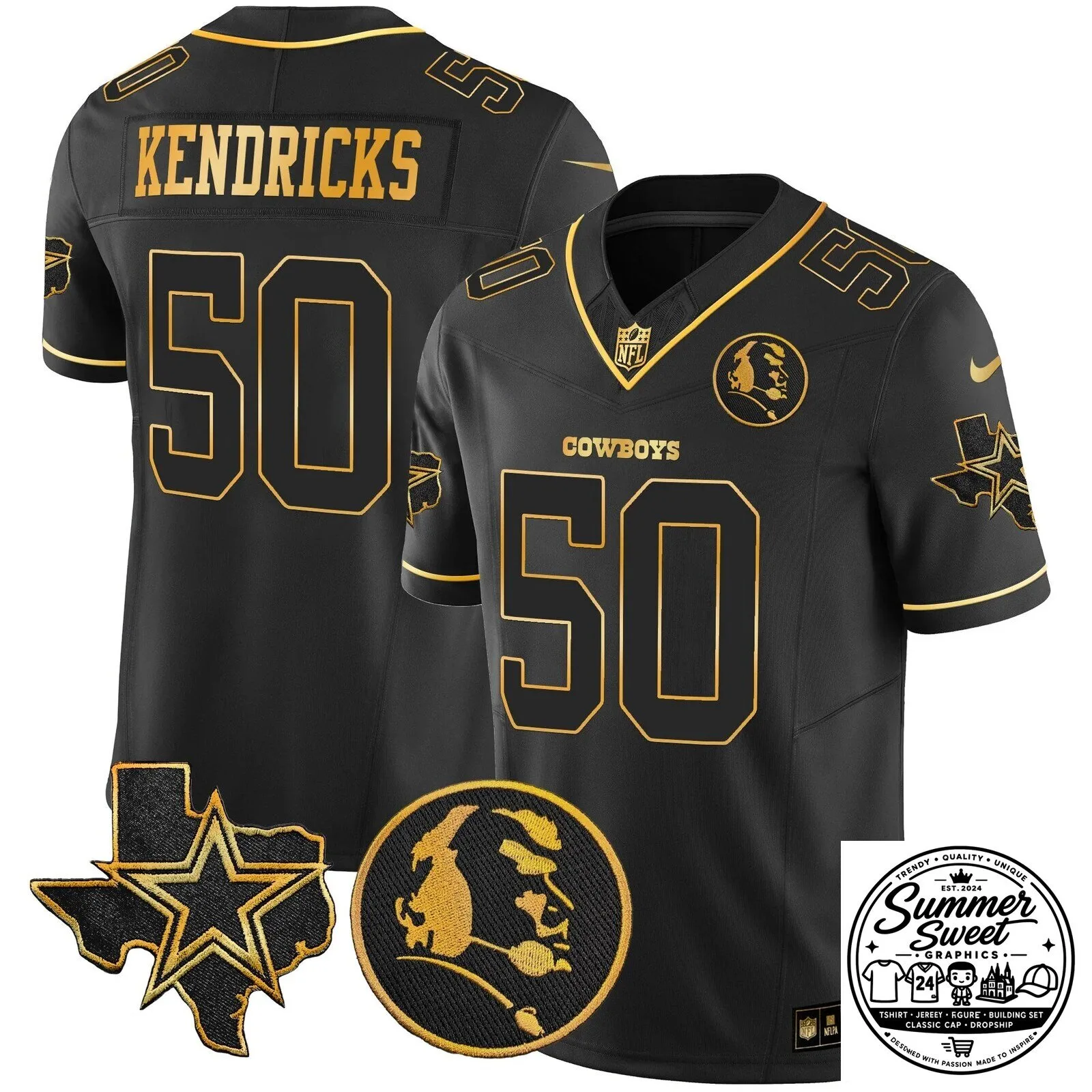 Dak Prescott Black Football Jersey for Dallas Cowboys by John Madden 51 Dak Prescott Black Football Jersey for Dallas Cowboys by John Madden