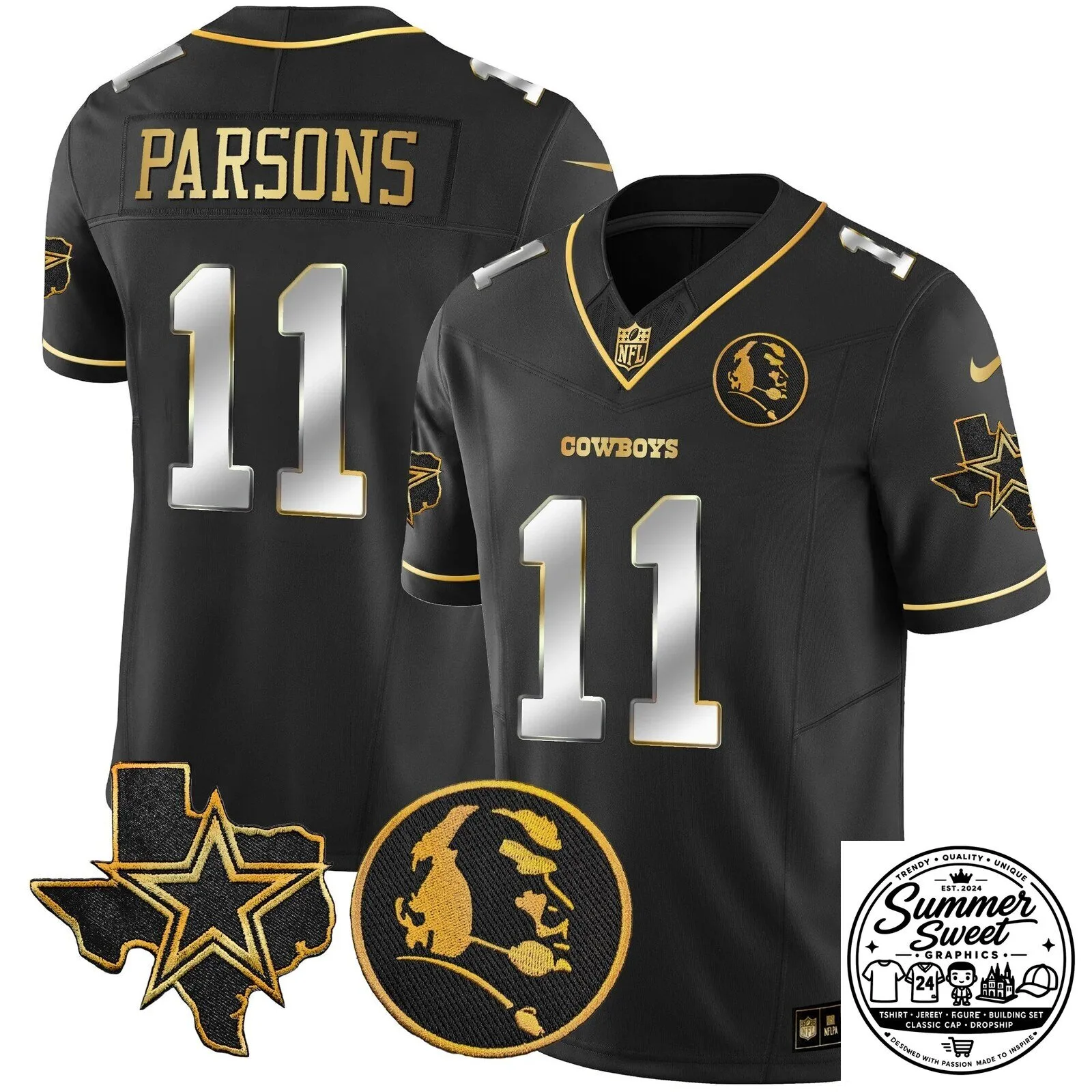 Dak Prescott Black Football Jersey for Dallas Cowboys by John Madden 60 Dak Prescott Black Football Jersey for Dallas Cowboys by John Madden