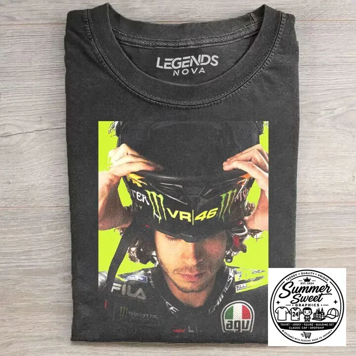 Valentino Rossi Motorcycle Racer Graphic T-Shirt