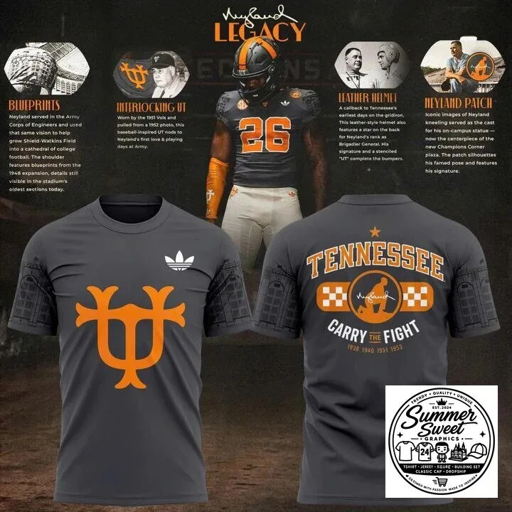 Tennessee Football Neyland Legacy Special Edition Charcoal Gray T-Shirt