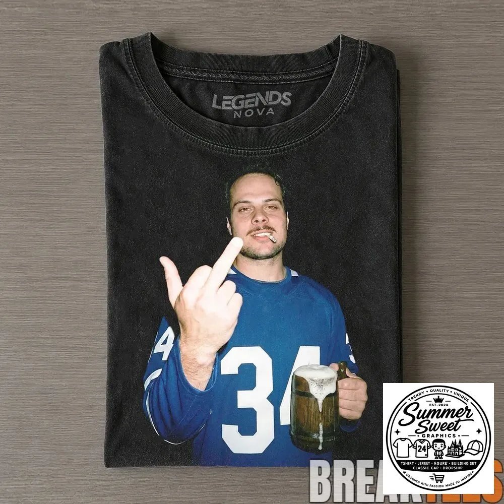 Auston Matthews Toronto Maple Leafs Drunk and Smoke Black T-Shirt