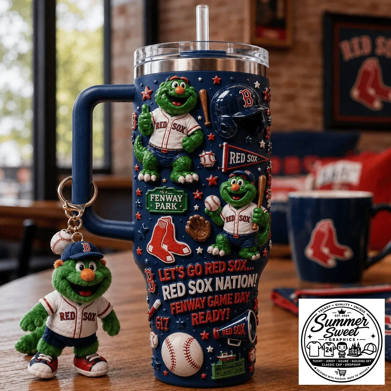 Boston Red Sox Fenway Park Baseball Team Insulated Tumbler with Handle