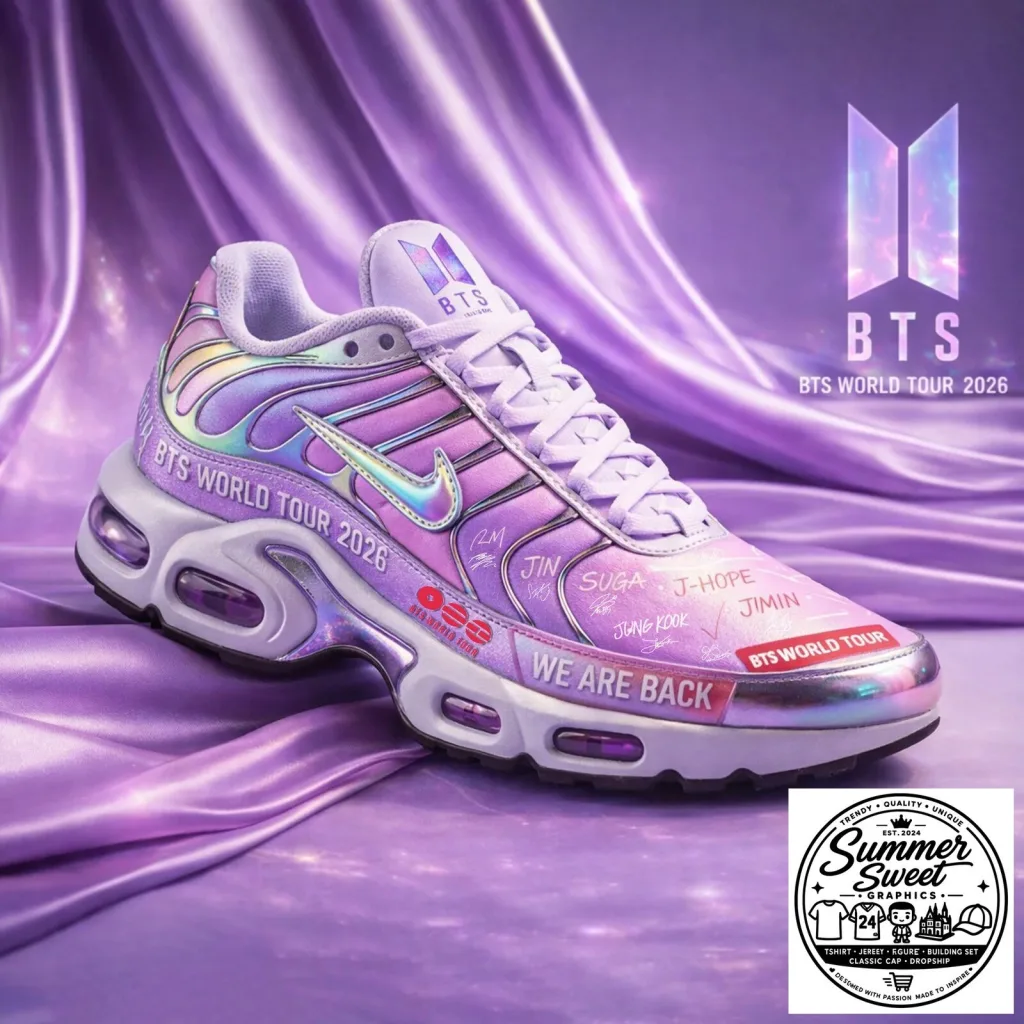 BTS World Tour 2026 We Are Back Nike Air Max Plus Shoes BTS World Tour 2026 We Are Back Nike Air Max Plus Shoes