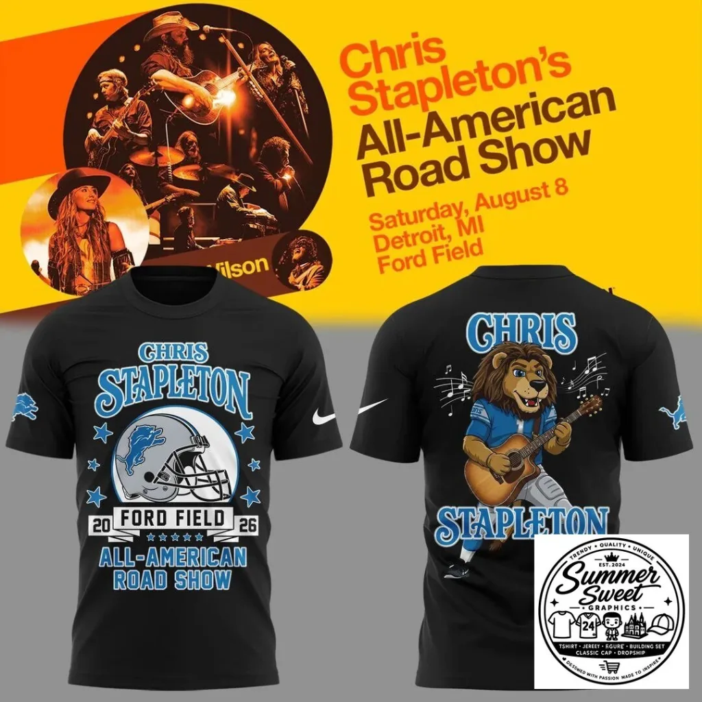 Detroit Lions Concert Tee featuring Chris Stapleton's All American Road Show