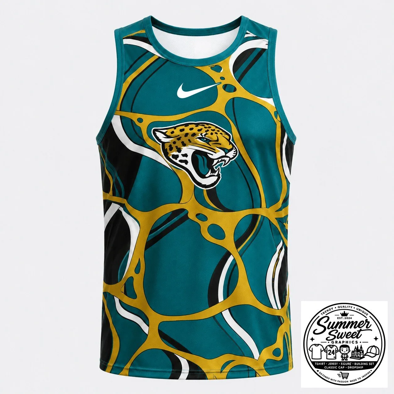 Jacksonville Jaguars NFL Athletic Graphic Tank Top for Men and Women
