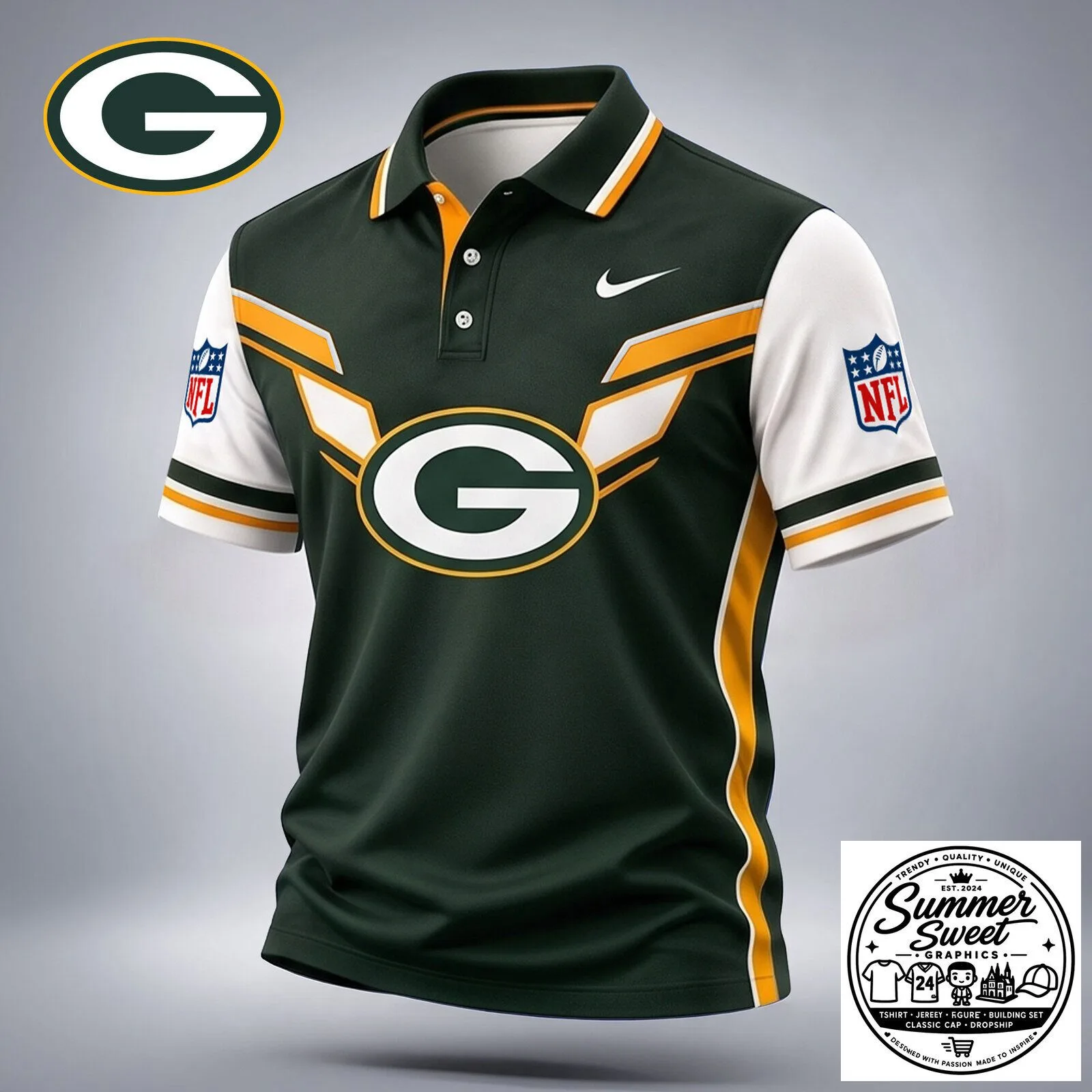 Green Bay Packers National Football League Fan Polo Shirt