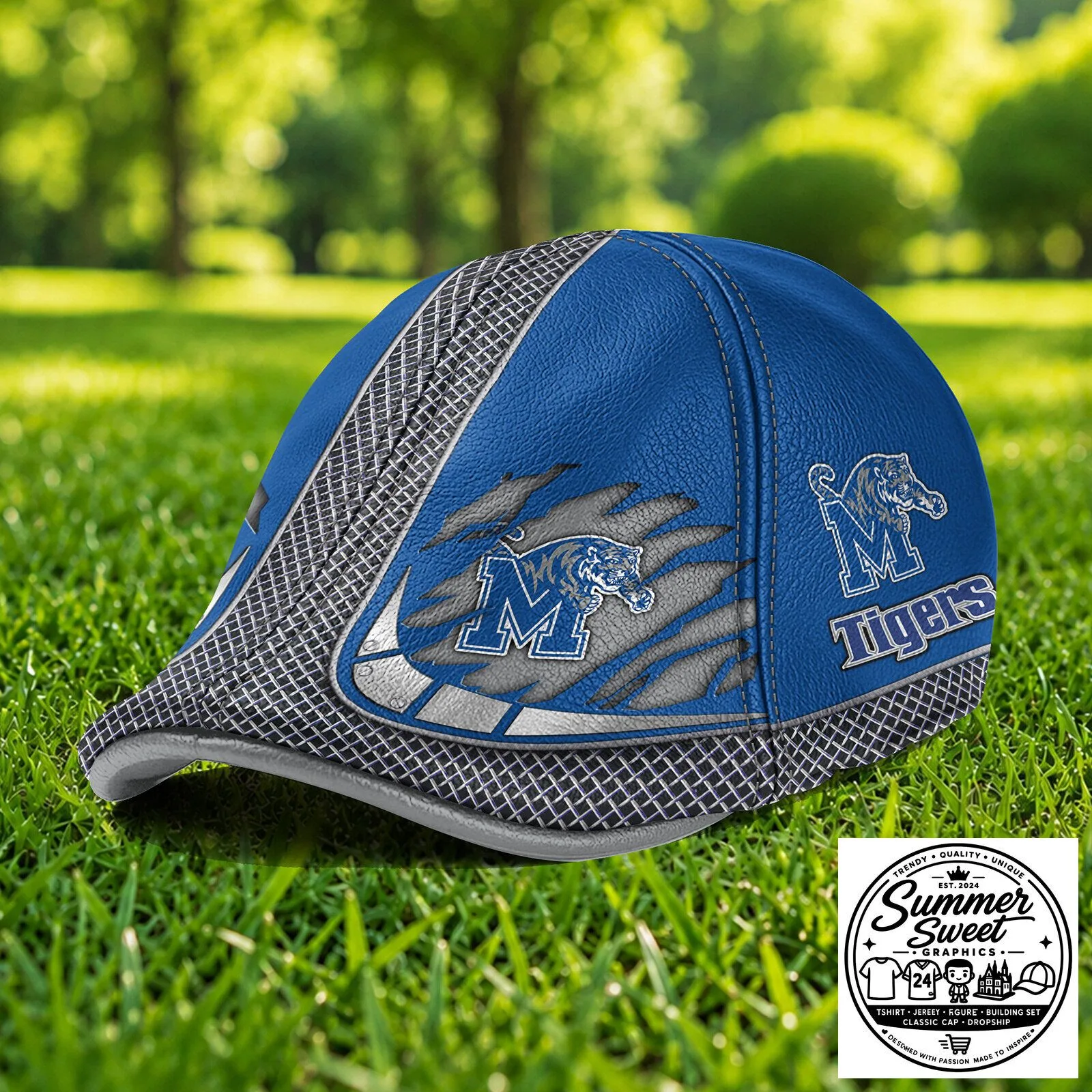 Memphis Tigers NCAA Ivy League Flat Cap Hat for Men and Women