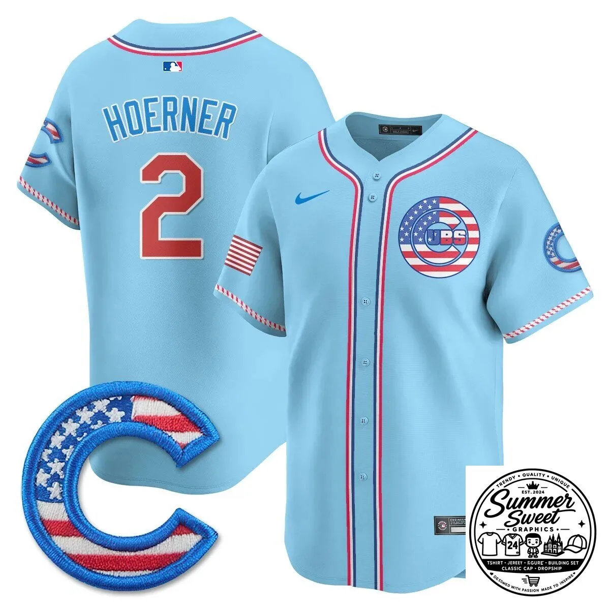 Fourth of July Chicago Cubs Ian Happ Baseball Jersey 41 Fourth of July Chicago Cubs Ian Happ Baseball Jersey