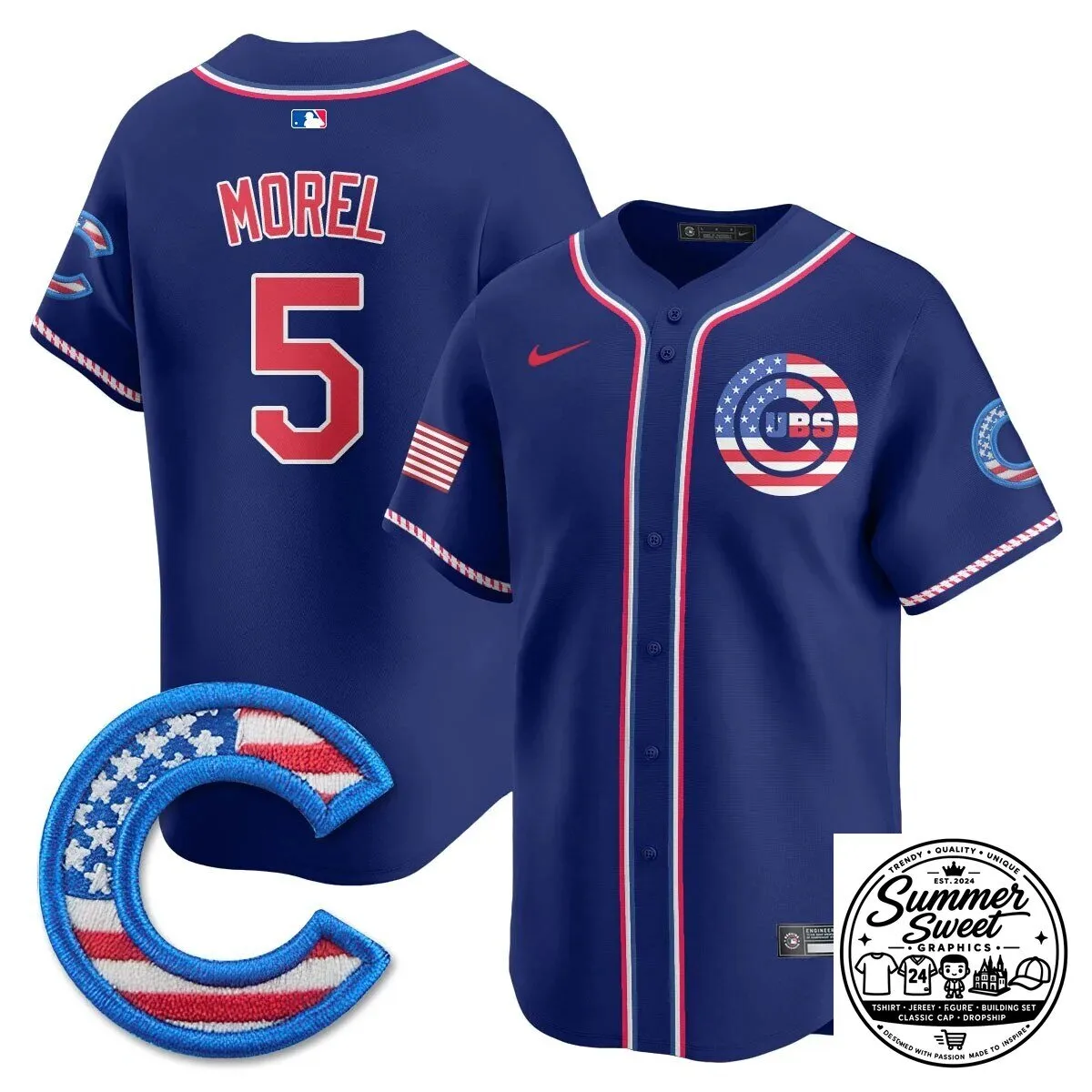 Fourth of July Chicago Cubs Ian Happ Baseball Jersey 53 Fourth of July Chicago Cubs Ian Happ Baseball Jersey