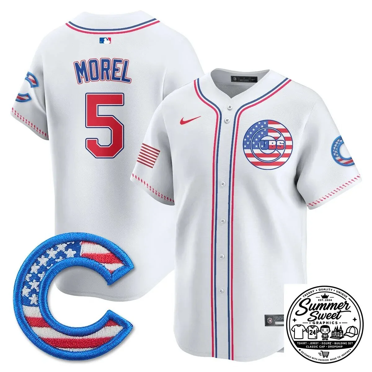 Fourth of July Chicago Cubs Ian Happ Baseball Jersey 63 Fourth of July Chicago Cubs Ian Happ Baseball Jersey