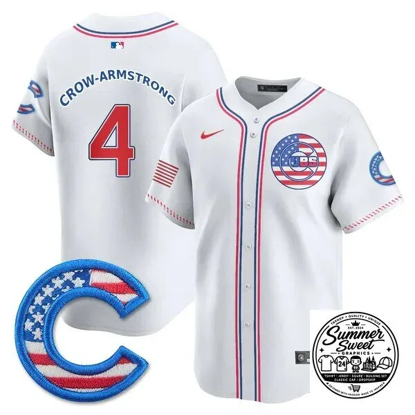 Fourth of July Chicago Cubs Ian Happ Baseball Jersey 71 Fourth of July Chicago Cubs Ian Happ Baseball Jersey