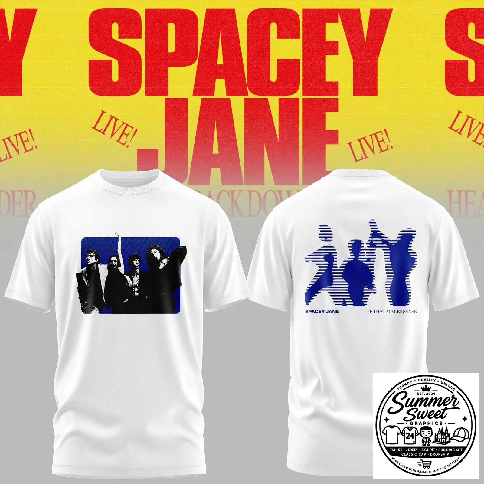 Australian Tour T-Shirt for Spacey Jane: Heading Back Down Under Design