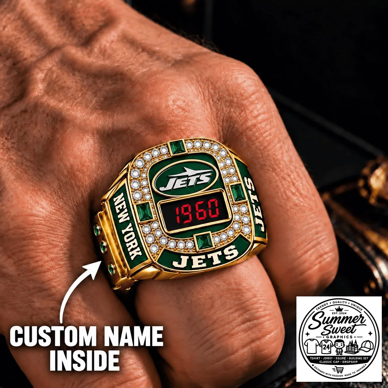 New York Jets NFL Football Team Championship Ring