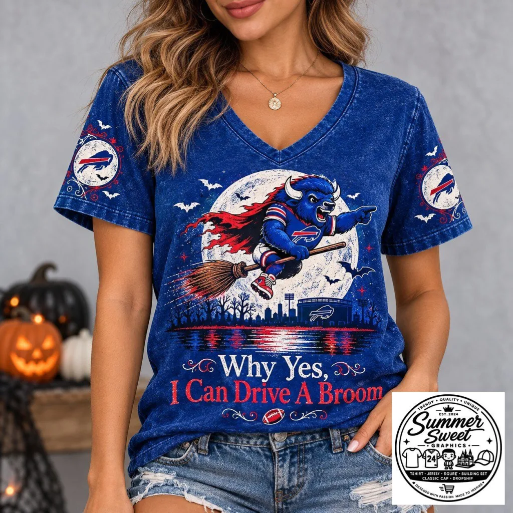 Buffalo Bills Halloween Spooky Game Day Witch V-Neck Short Sleeve T-Shirt Buffalo Bills Halloween Spooky Game Day Witch V-Neck Short Sleeve T-Shirt