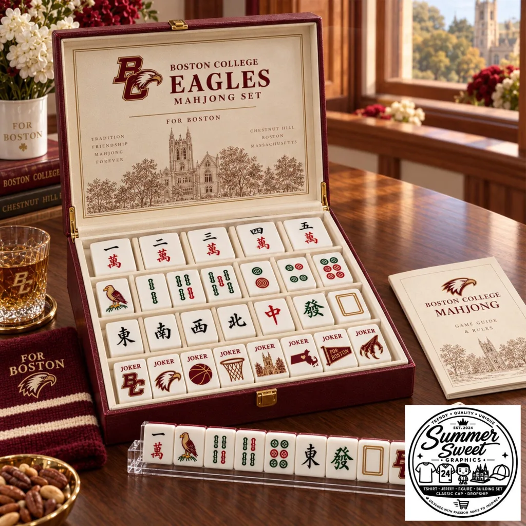 Boston College Eagles Mahjong Game Set with Storage Case