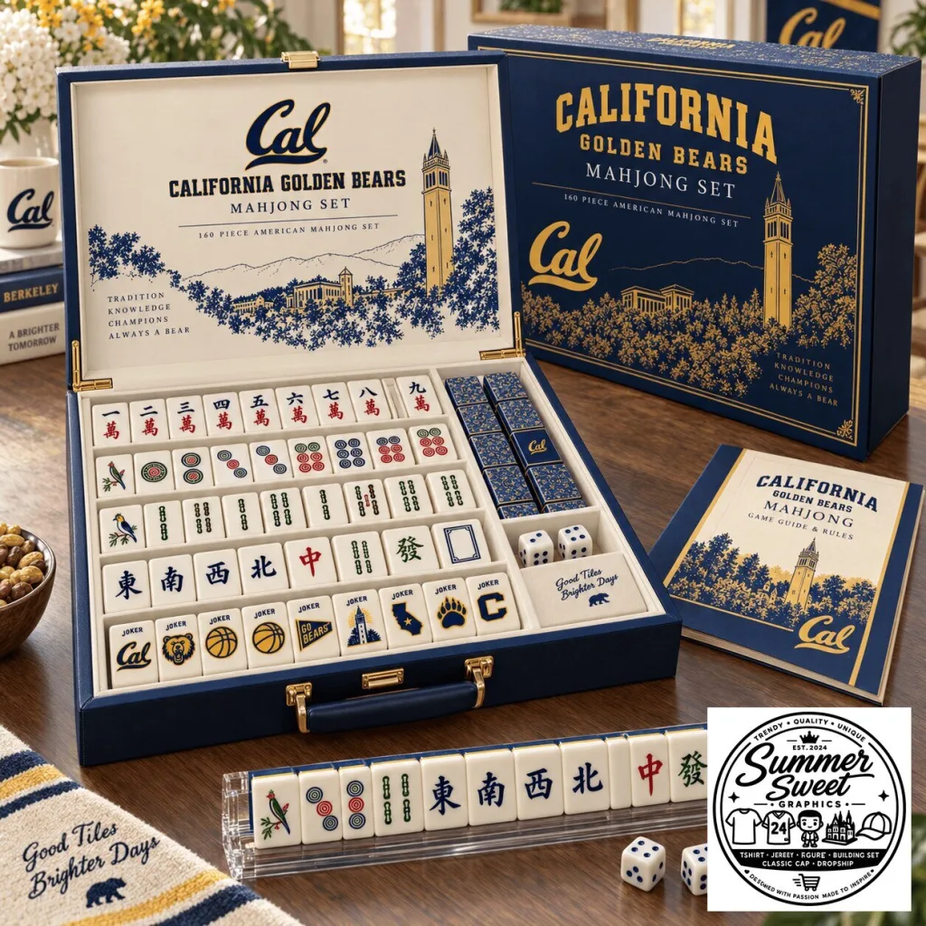 California Golden Bears Mahjong Set with 160 Piece American Mahjong Tiles