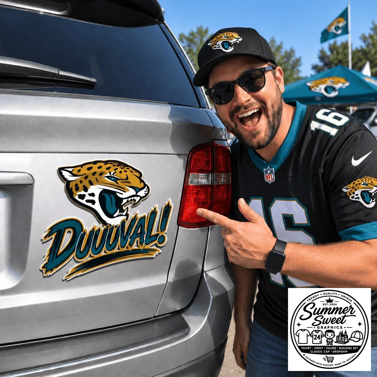Jacksonville Jaguars Duuuval NFL Football Team Slogan Car Decal Sticker