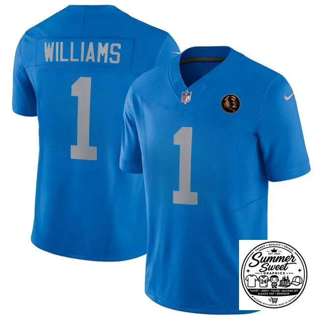 Jameson Williams Detroit Lions Blue Football Jersey