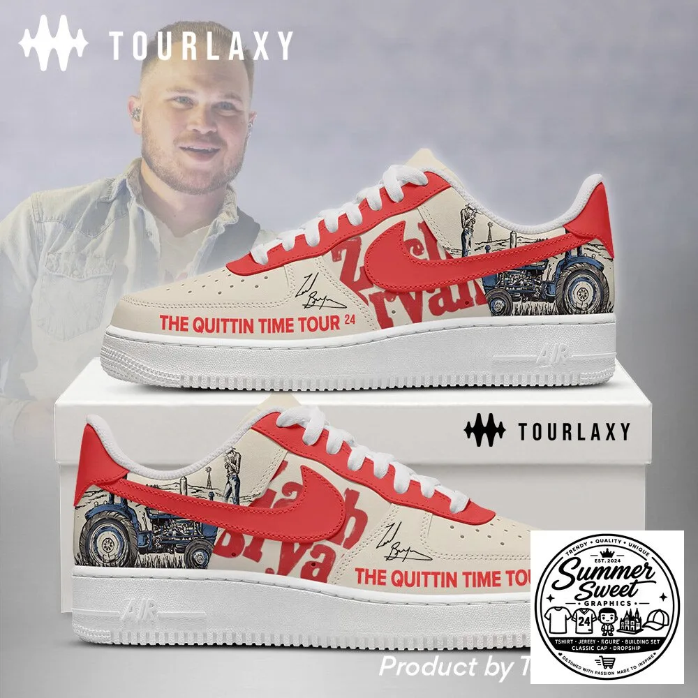 Zach Bryan The Quittin Time Tour 2024 Custom Printed Sneakers