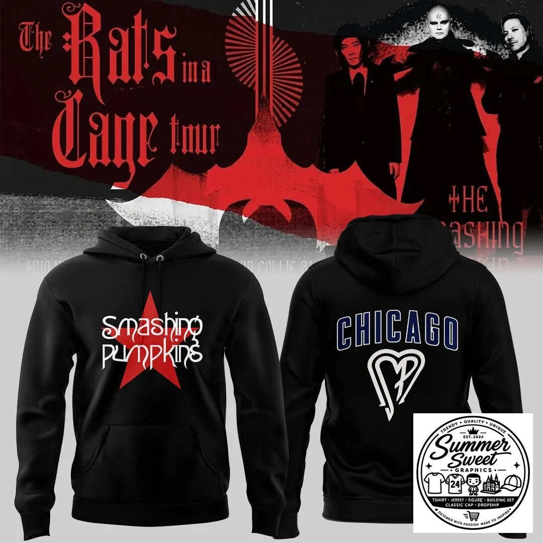 The Smashing Pumpkins Chicago Rock Band Music Concert Tour Hoodie