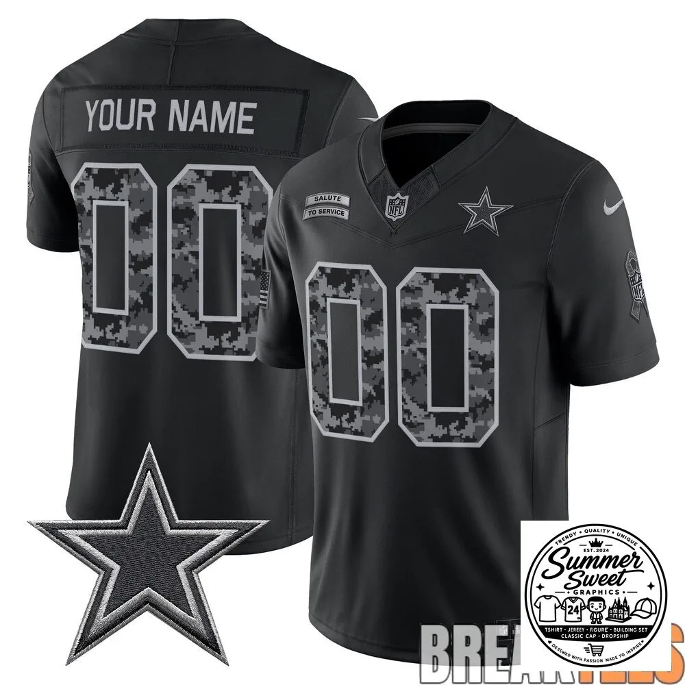 Dallas Cowboys Salute To Service Limited Custom Football Jersey
