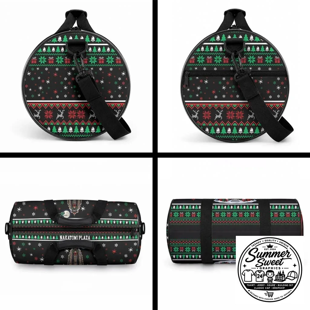 Nakatomi Plaza Christmas Party Ugly Sweater Style Duffle Bag 7 Nakatomi Plaza Christmas Party Ugly Sweater Style Duffle Bag